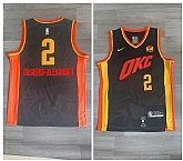 Thunder 2 Shai Gilgeous Alexander Black Nike 2023-24 City Edition Swingman Jersey,baseball caps,new era cap wholesale,wholesale hats